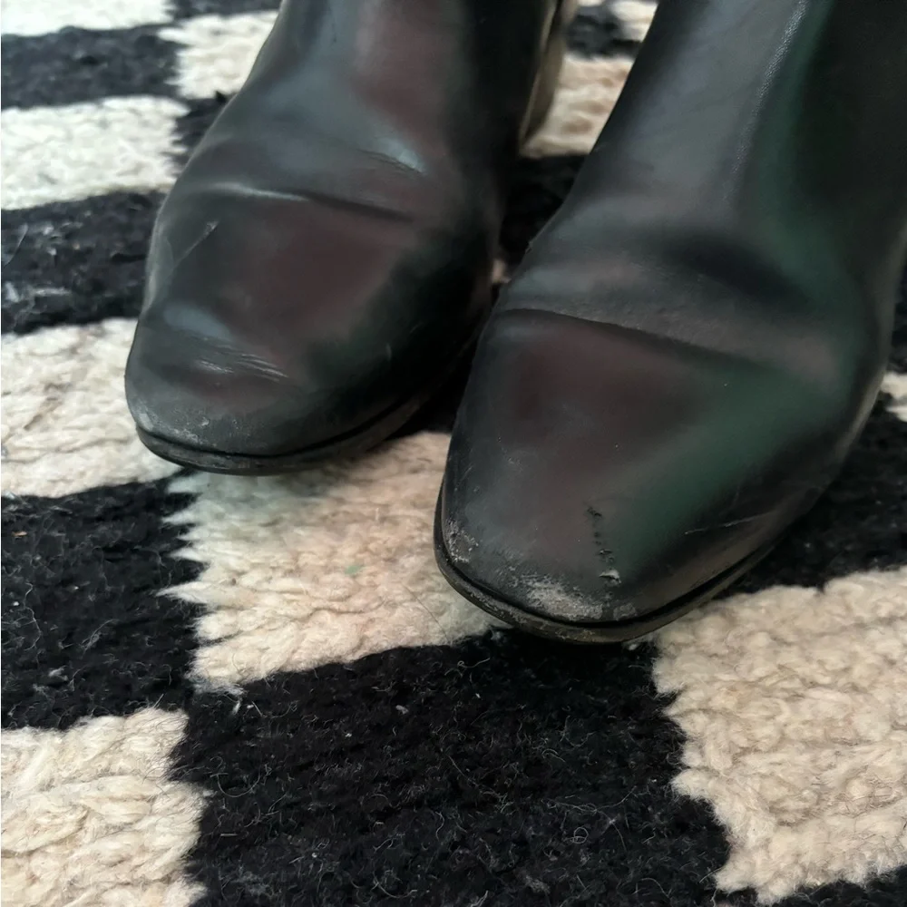 SAINT LAURENT Black calfskin leather Blake 40 jodhpur ankle boots 36.5 - Picture 7 of 8